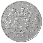 Pamětní stříbrná mince 600. výročí vydání čtyř pražských artikulů (200), kvalita PROOF