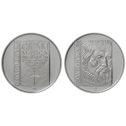 Pamětní stříbrná mince k 500. výročí narození Jana Blahoslava (200), kvalita BK