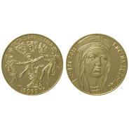 Zlatá mince k 1100. výročí úmrtí kněžny Ludmily (10000), kvalita BK